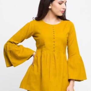 Girls Casual Yellow Top